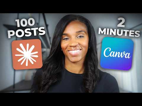 100 Social Media Posts in 2 Minutes Using Claude & Canva