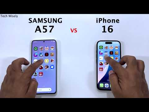 SAMSUNG A57 vs iPhone 16 - Speed Test