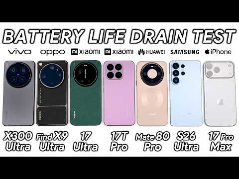 Vivo X300 Ultra vs OPPO Find X9 Ultra / Xiaomi / Huawei / Samsung / iPhone Battery Life DRAIN Test!