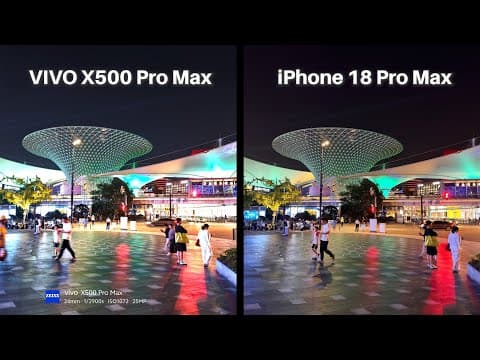 Vivo X500 Pro Max Vs iPhone 18 Pro Max camera comparison