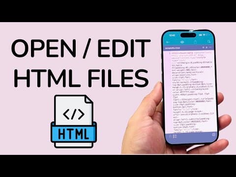 How To Open & Edit HTML Files On iPhone
