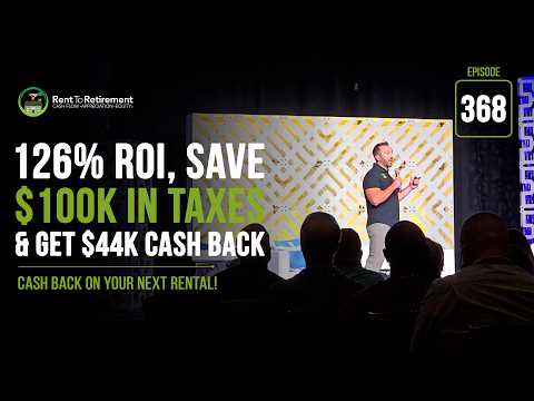 126% ROI, Save $100K in taxes & get $44K cash back on your next rental!