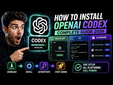 How to Install OpenAI Codex Complete Guide 2026: Full Setup for Desktop App, CLI, and Extensions!