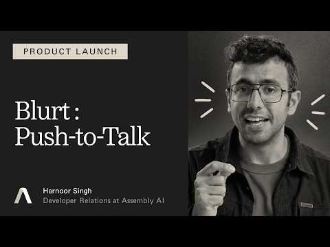 Blurt: push-to-talk dictation on the AssemblyAI Dictation API