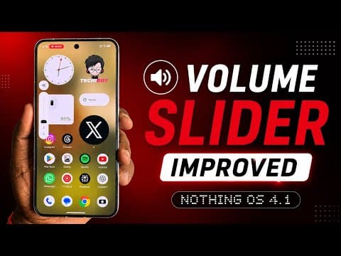 Nothing OS 4.1 Volume Slider is Improved! 🔥
