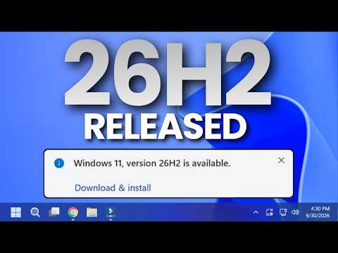 Windows 11 26H2 is OFFICIALLY RELEASED | Install & FEATURES