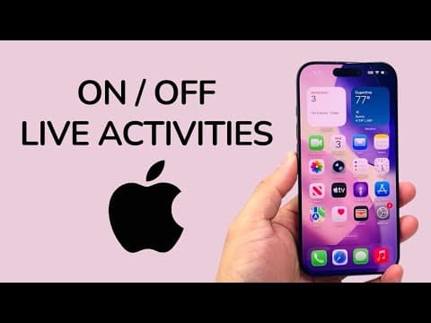 How To Turn ON / OFF Live Activities On iPhone