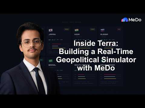 Inside Terra: Building a Real-Time Geopolitical Simulator with MeDo