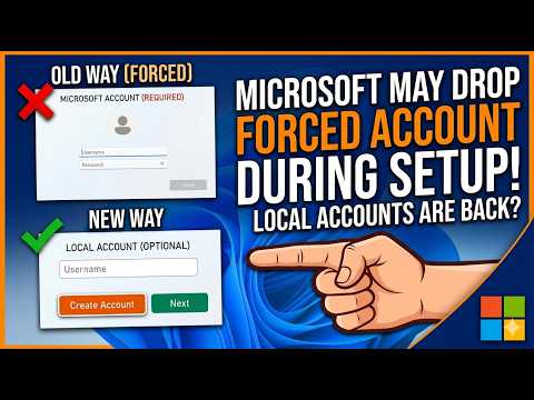 Microsoft May Drop Forced Microsoft Account During Setup