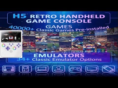 H5 Retro Gaming Console, 5.0 Inch IPS HD Screen Review and Unbox- HERVEs WORLD - Episode 740