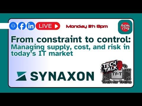 From constraint to control - Eps 179 - LIVE - Tech Talk Show