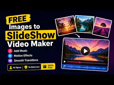 Free Image to Slideshow Video Maker | Add audio, change transition and slide effects