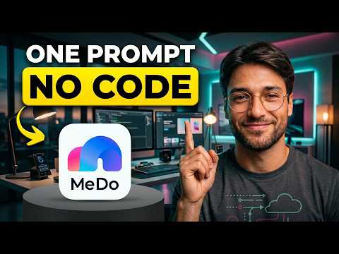 MEDO AI FULL TUTORIAL | How to Build a Full Stack AI App from One Prompt (No Coding)
