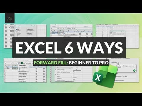 6 Ways to Forward Fill in Excel, from Beginner to Pro