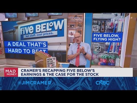 Five Below's comps are decelerating, but they're still impressive, says Jim Cramer