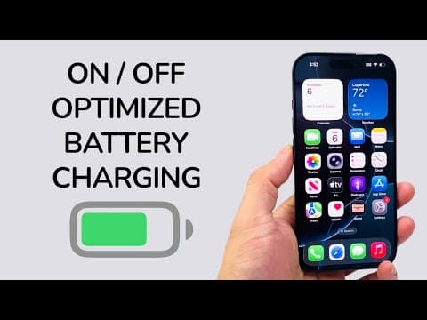 How To Turn ON / OFF Optimized Battery Charging On iPhone