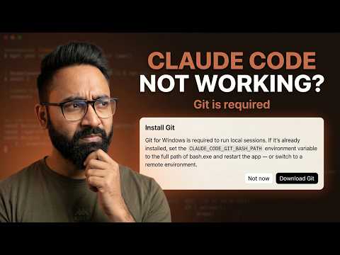 Fix "Git for Windows is required to run local sessions" Error | Install git for Claude Code