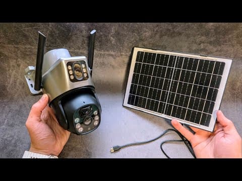 How to Connect Solar Panel to Solar Security Camera - V380 Pro Dual Lens Outdoor Smart CCTV Camera