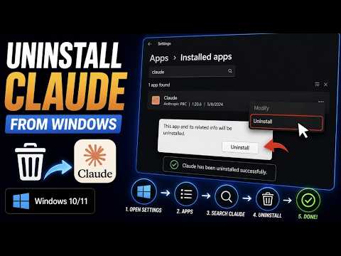 How To Uninstall Claude App On Windows 2026: Complete Clean Removal Guide For Desktop And Code!!!