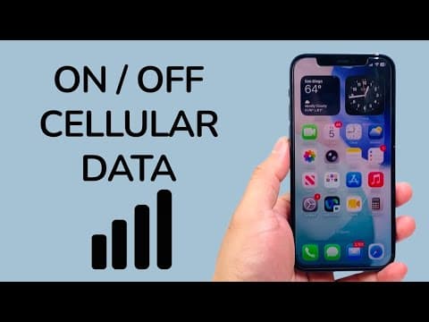How To Turn ON / OFF Cellular Data On iPhone
