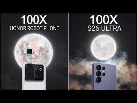 Honor Robot Phone Vs Samsung Galaxy S26 Ultra Live Zoom Test Comparison