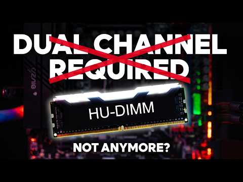 Beating the DDR5 RAM crisis… Trying Single channel "HU-DIMM" for Gaming 😳