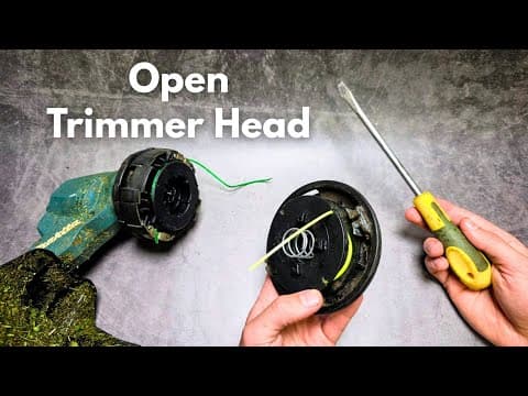 How to Open String Trimmer Head to Replace String / Line + What If it's STUCK & Can't be Opened.