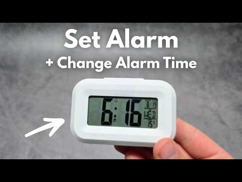 How to Set ALARM + Change Alarm Time + Turn Alarm ON / OFF - Mini Digital LED Clock With Alarm