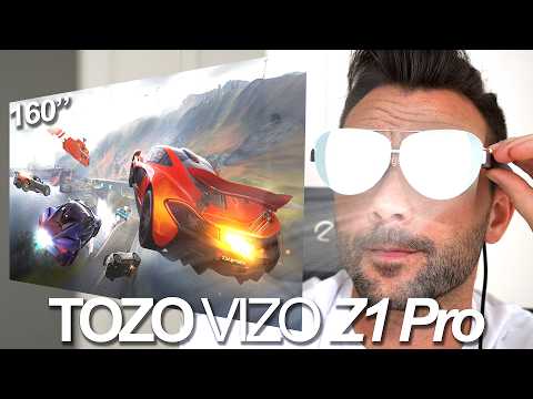 TOZO VIZO Z1 Pro AR Glasses: 160" Screen For Gaming, Movies & More!
