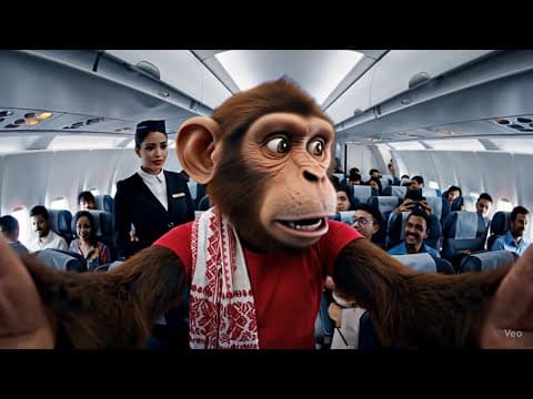 Bandar ka Pehli Flight - Bandar Funny Vlog | Viral Monkey Vlogs | Bablu monkey Vlogs